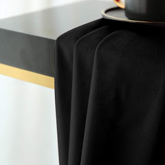 Set draperii din catifea cu rejansa transparenta cu ate pentru galerie, Madison, densitate 700 g/ml, Negru, 2 buc