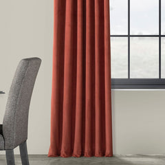 Draperie din catifea cu rejansa din bumbac tip fagure, Madison, densitate 700 g/ml, Spice orange, 1 buc