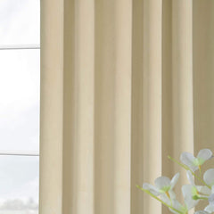 Draperie din catifea cu rejansa din bumbac tip fagure, Madison, densitate 700 g/ml, Crem, 1 buc