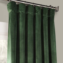 Draperie din catifea cu rejansa din bumbac tip fagure, Madison, densitate 700 g/ml, Basil green, 1 buc