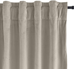 Set draperii din catifea cu rejansa transparenta cu ate pentru galerie, Madison, densitate 700 g/ml, Sand Dollar, 2 buc
