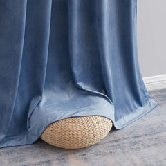 Draperie din catifea cu inele albe, Madison, densitate 700 g/ml, Sky, 1 buc