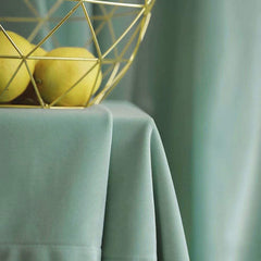 Set draperii din catifea cu rejansa din bumbac tip fagure, Madison, densitate 700 g/ml, Sage Green, 2 buc