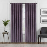 Set draperii din catifea cu rejansa transparenta cu ate pentru galerie, Madison, densitate 700 g/ml, Mauve, 2 buc