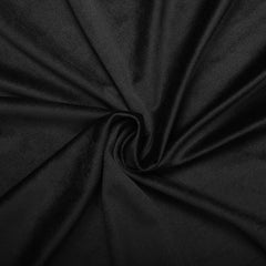 Draperie din catifea cu inele crom, Madison, densitate 700 g/ml, Negru, 1 buc