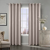 Set draperii din catifea cu inele argintii, Madison, densitate 700 g/ml, Lemonade pink, 2 buc