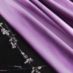 Set draperii din catifea cu rejansa transparenta cu ate pentru galerie, Madison, densitate 700 g/ml, Violet, 2 buc