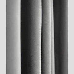 Draperie din catifea cu rejansa din bumbac tip fagure, Madison, densitate 700 g/ml, Coin gray, 1 buc
