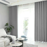 Draperie din catifea blackout cu rejansa transparenta cu ate pentru galerie, Madison, densitate 700 g/ml, Spanish Gray, 1 buc