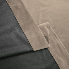 Set draperie din catifea blackout cu rejansa transparenta cu ate pentru galerie, Madison, densitate 700 g/ml, Beaver, 2 buc