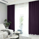 Set draperie din catifea blackout cu rejansa transparenta cu ate pentru galerie, Madison, densitate 700 g/ml, Thamarind, 2 buc