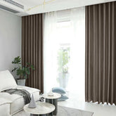 Draperie din catifea blackout cu rejansa din bumbac tip fagure, Madison, densitate 700 g/ml, Taupe, 1 buc