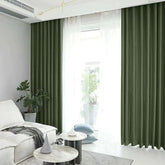 Draperie din catifea blackout cu rejansa transparenta cu ate pentru galerie, Madison, densitate 700 g/ml, Kelp, 1 buc