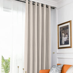 Draperie din catifea blackout cu inele argintii, Madison, densitate 700 g/ml, Perfectly Pale, 1 buc