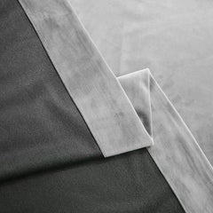 Draperie din catifea blackout cu inele negre, Madison, densitate 700 g/ml, Bright White, 1 buc