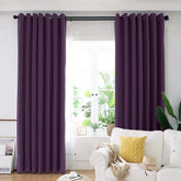Set draperie din catifea blackout cu inele crom, Madison, densitate 700 g/ml, Thamarind, 2 buc