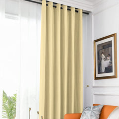 Draperie din catifea blackout cu inele crom, Madison, densitate 700 g/ml, Deep Champagne, 1 buc