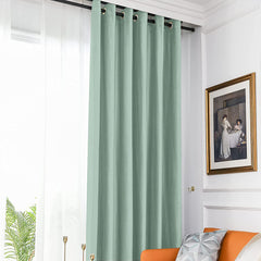 Draperie din catifea blackout cu inele albe, Madison, densitate 700 g/ml, Opal, 1 buc