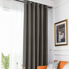 Draperie din catifea blackout cu inele albe, Madison, densitate 700 g/ml, Merlin, 1 buc