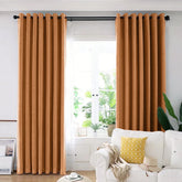 Set draperie din catifea blackout cu inele auriu antic, Madison, densitate 700 g/ml, Bronze, 2 buc