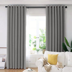 Set draperie din catifea blackout cu inele albe, Madison, densitate 700 g/ml, Tapa, 2 buc