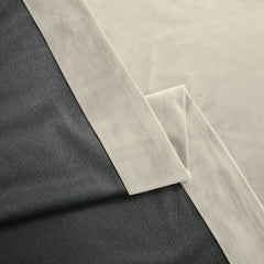 Draperie din catifea blackout cu inele crom, Madison, densitate 700 g/ml, Meringue, 1 buc