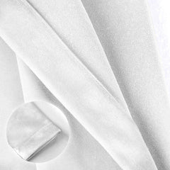 Set draperii din catifea cu inele albe, Madison, densitate 700 g/ml, Alb, 2 buc