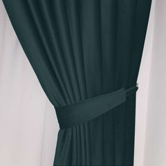 Set draperii din catifea cu rejansa transparenta cu ate pentru galerie, Madison, densitate 700 g/ml, Denim, 2 buc