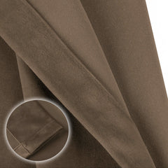 Draperie din catifea cu inele albe, Madison, densitate 700 g/ml, Coffee, 1 buc