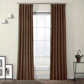 Draperie din catifea cu rejansa din bumbac tip fagure, Madison, densitate 700 g/ml, Dark chocolate, 1 buc