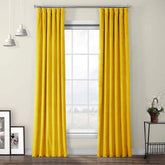 Draperie din catifea cu rejansa din bumbac tip fagure, Madison, densitate 700 g/ml, Lemon, 1 buc