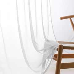 Perdea tesatura in cu rejansa tip creion, Le Morne, Madison, Alb