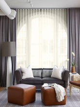 Perdea tip tesatura in cu rejansa din bumbac tip fagure, Bogota, Madison, Crem
