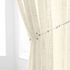 Perdea tesatura in cu rejansa tip creion, Havana, Madison, Crem