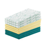 Set 9 prosoape de bucatarie din bumbac, stil modern, Letty, Turcoaz