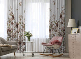 Draperie dim-out model floral cu rejansa din bumbac tip fagure, Madison, densitate 700 g/ml, Lilium et Rosa, 1 buc