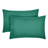Set 2 huse perna din damasc, densitate 130 g/mp, Verde smarald