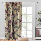 Set draperii blackout model floral cu rejansa transparenta cu ate pentru galerie, Madison, densitate 700 g/ml, Pastel Roses, 2 buc