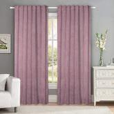 Set draperii tip tesatura in cu rejansa transparenta cu ate pentru galerie, Madison, densitate 700 g/ml, Taras, 2 buc