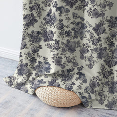 Draperie blackout model floral cu rejansa transparenta cu ate pentru galerie, Madison, densitate 700 g/ml, Belarina Amethyst, 1 buc
