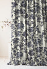 Draperie blackout model floral cu rejansa din bumbac tip fagure, Madison, densitate 700 g/ml, Belarina Amethyst, 1 buc