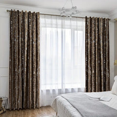 Draperie din catifea texturata cu inele albe, Madison, densitate 700 g/ml, Kalida, 1 buc