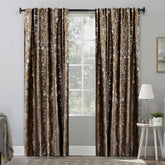 Set draperii din catifea texturata cu rejansa transparenta cu ate pentru galerie, Madison, densitate 700 g/ml, Kalida, 2 buc