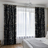 Draperie din catifea texturata cu inele auriu antic, Madison, densitate 700 g/mp, Melisa, 1 buc
