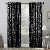 Set draperii din catifea texturata cu rejansa transparenta cu ate pentru galerie, Madison, densitate 700 g/ml, Melisa, 2 buc