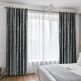 Draperie din catifea texturata cu inele auriu antic, Madison, densitate 700 g/mp, Noemi, 1 buc