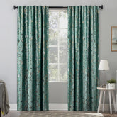 Set draperii din catifea texturata cu rejansa transparenta cu ate pentru galerie, Madison, densitate 700 g/ml, Guadalupe, 2 buc