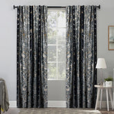 Set draperii din catifea texturata cu rejansa transparenta cu ate pentru galerie, Madison, densitate 700 g/ml, Kamari, 2 buc