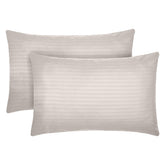 Set 2 huse perna din damasc, densitate 130 g/mp, Bej