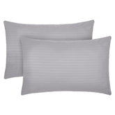 Set 2 huse perna din damasc, densitate 130 g/mp, Gri